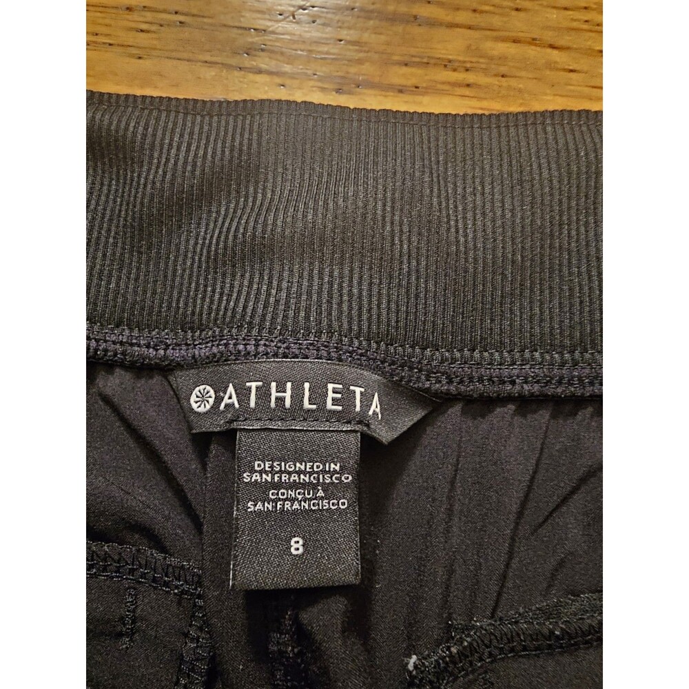 Athleta Brooklyn Mid Rise Ankle Pants Black 8 Featherweight Stretch 198671 EUC - Picture 7 of 9